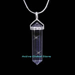 New Natural Clear Rock Crystal Quartz Stone Pendulum Point  Pendant & 18"L 925 Silver Sterling Necklace, Love Gift